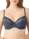Wacoal Embrace Lace Underwire Contour Bra In Iron,ensign Blue