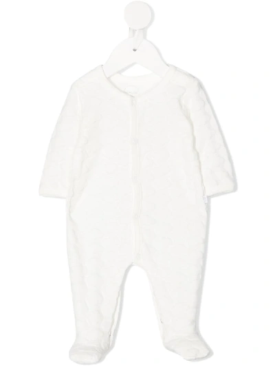 Absorba Cloud Embroidered Babygrow In White