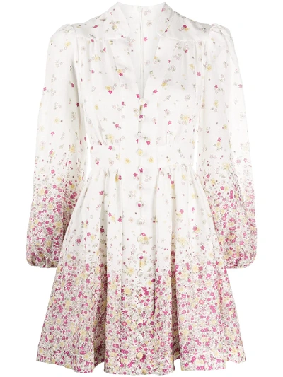 Zimmermann All-over Floral Dress In White