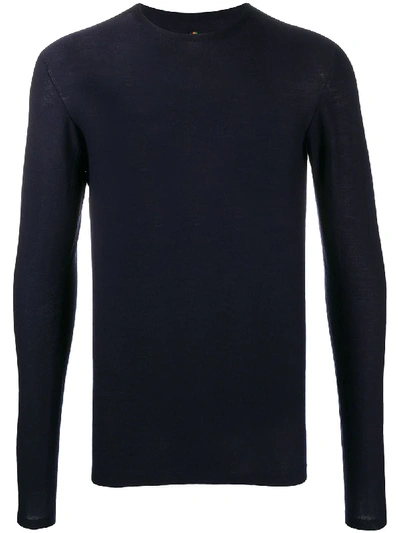 Iffley Road Dartmoor Crew Neck Sweater In Blue