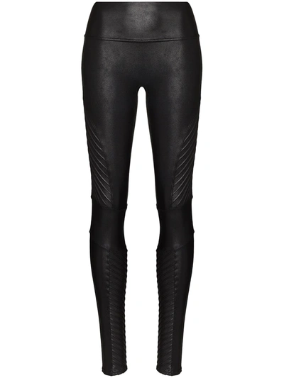 Spanx Faux-leather High-rise Leggings In Black