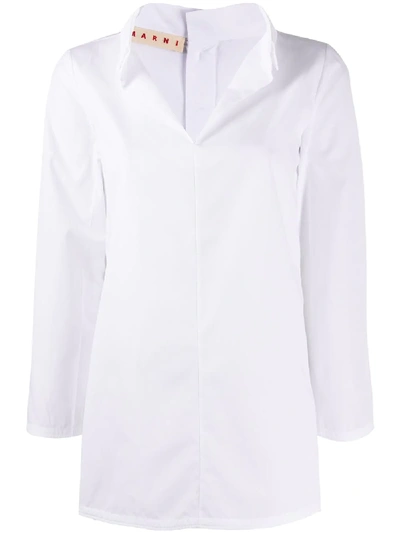 Marni Open Back Shirt In White