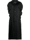 AGANOVICH RUFFLE-TRIM LONG COAT