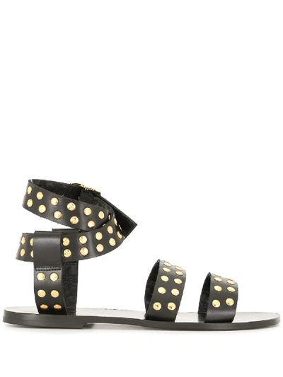 Anine Bing Gia Studded Sandals In Black