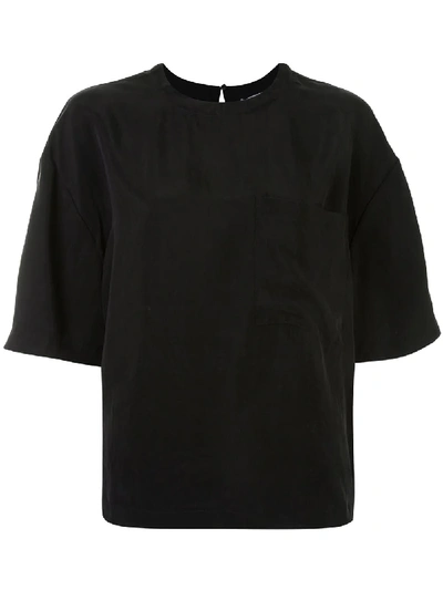 Anine Bing Drop Shoulder T-shirt In Black