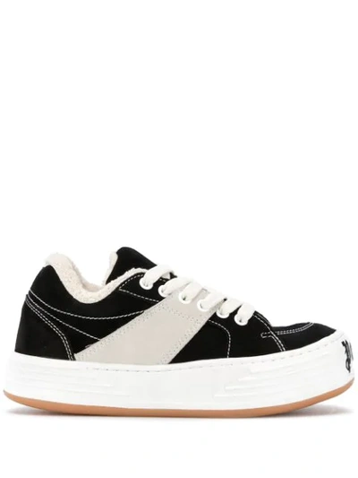 Palm Angels Black Suede Snow Low Top Sneakers