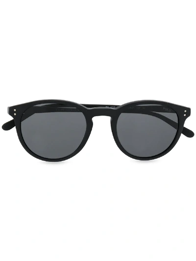 Polo Ralph Lauren Classic Round Frame Sunglasses In Schwarz
