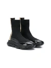 Roberto Cavalli Chunky Sole Sock Sneakers In Black