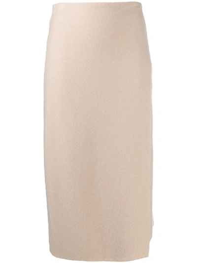 Canessa Wrap-effect Skirt In Neutrals