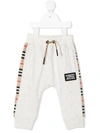 BURBERRY CHECK-PANELLED SWEATPANTS