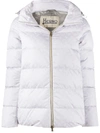Herno Logo Pattern Puffer Jacket In Grey