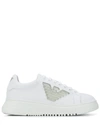 EMPORIO ARMANI LEATHER LOW-TOP SNEAKERS