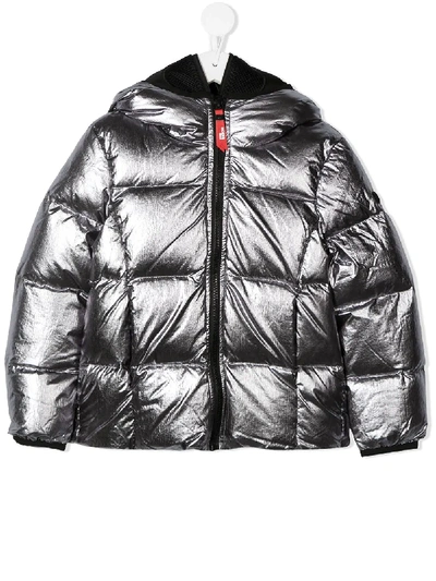 Ai Riders On The Storm Young Kids' Padded Down Jacket In Grey