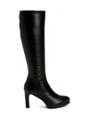 Aquatalia Raelynn Knee-high Leather Platform Boots In Black
