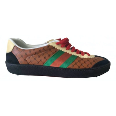 Pre-owned Gucci Screener Multicolour Leather Trainers