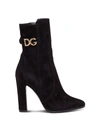 DOLCE & GABBANA DOLCE & GABBANA DG-LOGO LEATHER BOOTS,CT0669A127580999