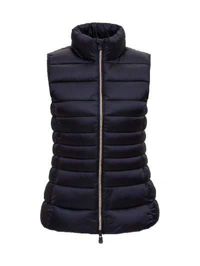 Save The Duck Ecological High Neck Vest In Black
