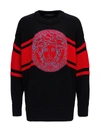 VERSACE WOOL SWEATER WITH LOGO,A87167A235908A1008
