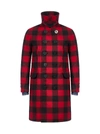 DSQUARED2 CHECK-MOTIF DOUBLE BREASTED WOOL COAT,11501149