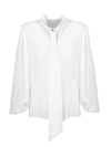 BALMAIN PUSSY BOW GEORGETTE BLOUSE,11500457