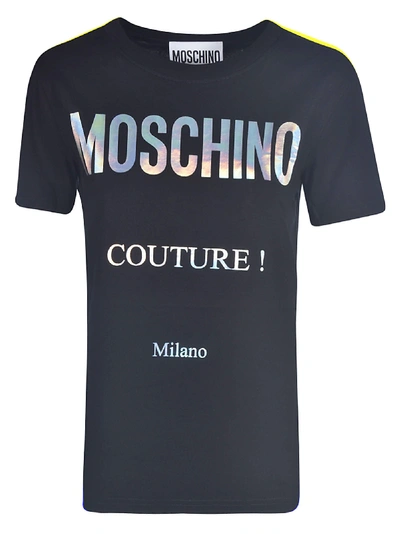 Moschino Logo Chain T-shirt In Black
