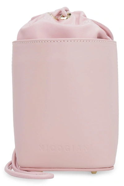 Nico Giani Adenia Mini Leather Bucket Bag In Pink