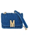 MOSCHINO ENGRAVED LOGO M PLAQUE SHOULDER BAG,11500055