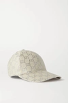 GUCCI Metallic wool-blend jacquard baseball cap