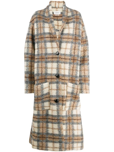Isabel Marant Étoile Checked Button-up Coat In Neutrals