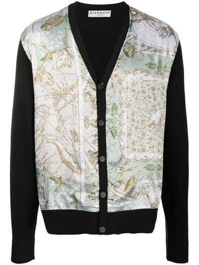 Givenchy Atlantis Printed Cardigan In 001-black