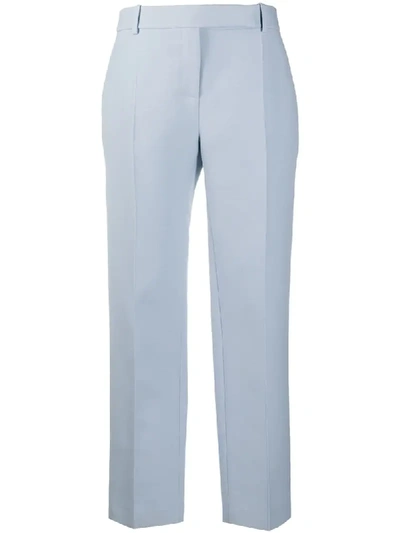 Valentino Tailored Straight-leg Trousers In Blue