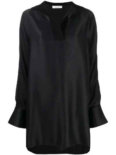 Aeron Satin Kaftan Top In Black