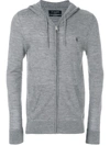 Allsaints Mode Slim Fit Merino Wool Zip Hoodie In Gray