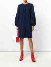 Calvin Klein 205w39nyc Ruched Sleeve Taffeta Dress