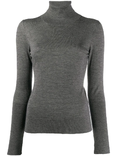 Canessa Julia High Neck Jumper In Grey