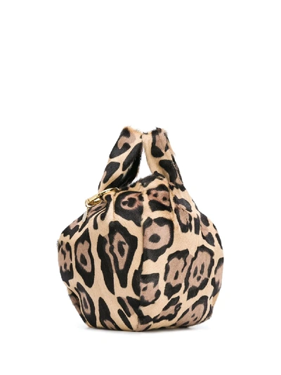 Simonetta Ravizza Furrissima Leopard-print Tote Bag In Black
