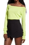 Endless Rose See Through Yoke Sweater In Yellow