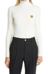 KENZO TIGER CREST RIB MERINO WOOL TURTLENECK SWEATER,FA62PU5243TA