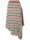 JW ANDERSON INFINITY STRIPED ASYMMETRIC SKIRT