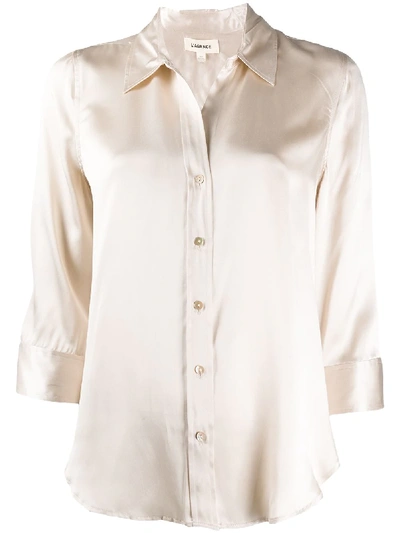 L Agence Buttoned-up Shirt In Neutrals