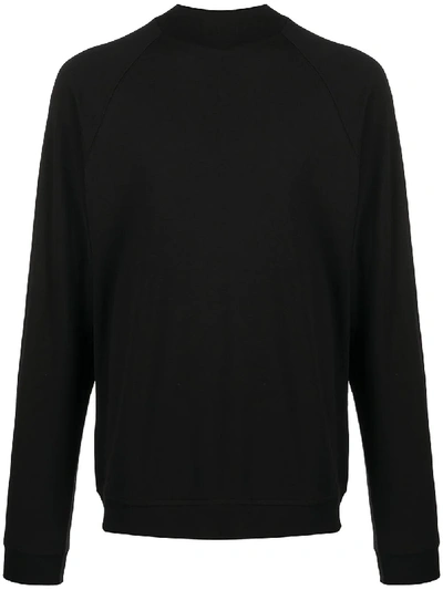 Lemaire High Neck Sweatshirt In Black