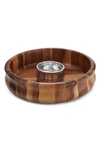 Nambe Nambé Nara Chip & Dip Server In Brown