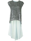 Sachin & Babi Marie Embellished High-low Blouse In Blue
