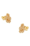 KATE SPADE PRECIOUS PANSY PAVE CLUSTER STUD EARRINGS,WBR00205