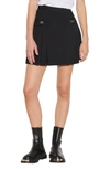 SANDRO PLEATED WOOL SKIRT,SFPJU00444