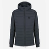 66 North Hooded Down And Fleece Jacket In All Black
