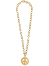 MOSCHINO PEACE SIGN CHAIN NECKLACE