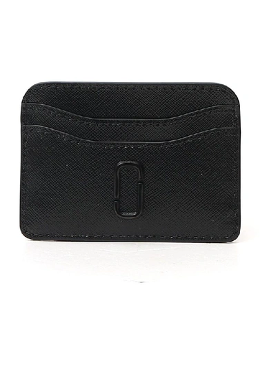 Marc Jacobs The Snapshot Leather Card Case In Black