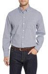 Cutter & Buck Regular Fit Gingham Non-iron Sport Shirt In Liberty Navy