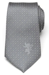 CUFFLINKS, INC LANNISTER LION SIGIL SILK TIE,GT-LLI-GRY-TR